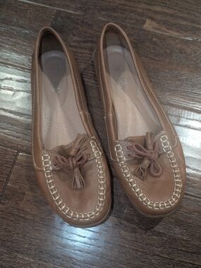 Hotter Comfort Concept Brown Leather Slip-On Loafer